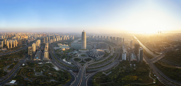 长沙城市地标航拍全景