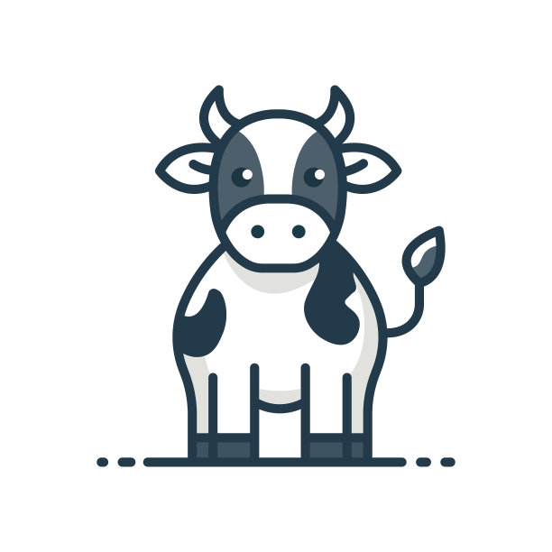 奶牛logo卡通logo