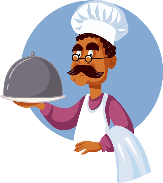 卡通厨师餐饮西餐logo