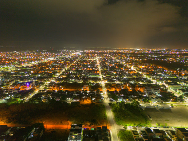 城市规划-鸟瞰夜景