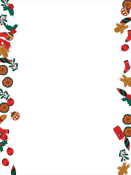 圣诞植物浆果装饰海报