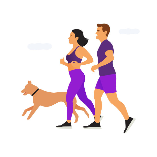 紫色健身海报