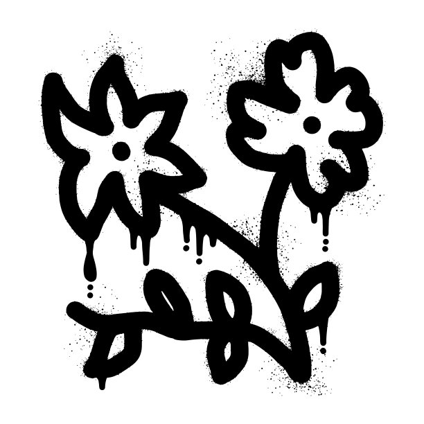 春天元素花卉涂鸦