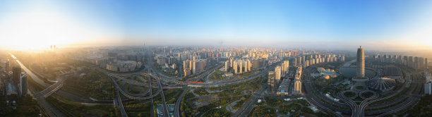 长沙城市地标航拍全景