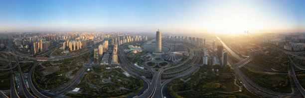 长沙城市地标航拍全景