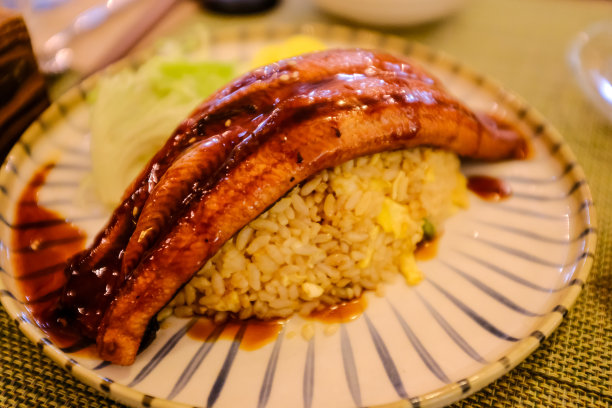鳗鱼饭美食食材日式背景素材