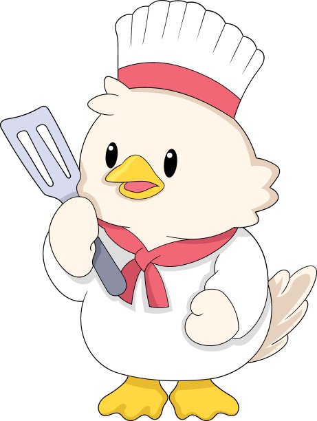 鸭子卡通厨师