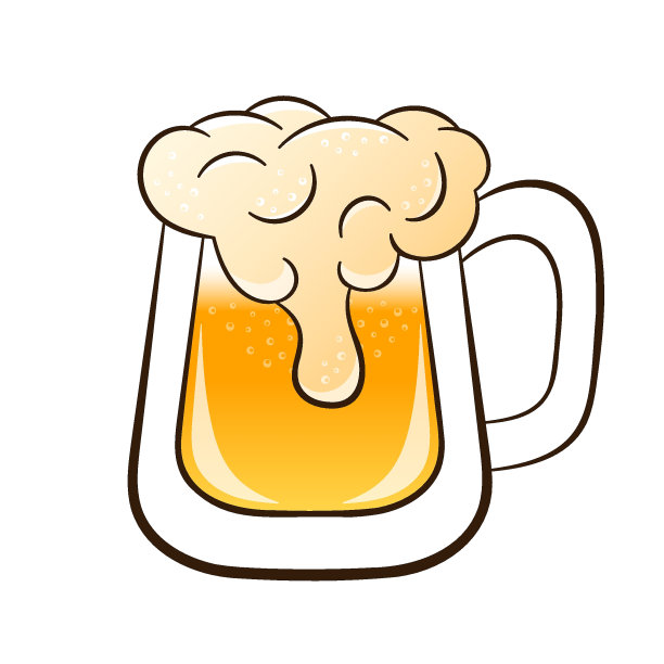 啤酒手绘图