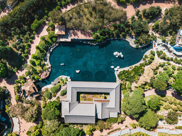 宫廷园林亭台楼阁拱桥