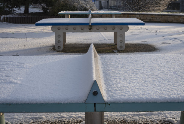 广场积雪草坪