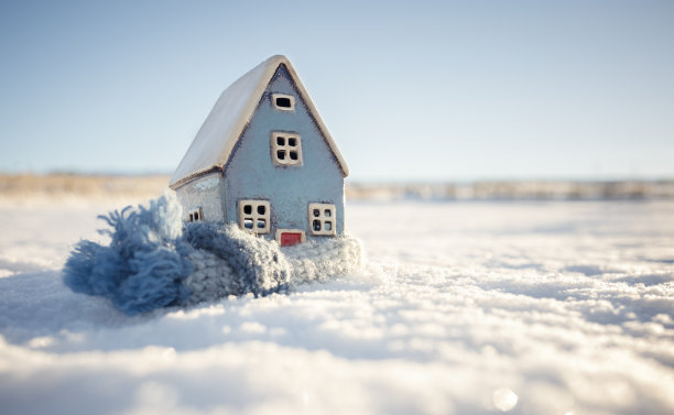 大雪覆盖的民居建筑