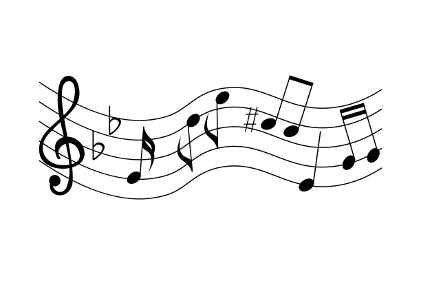 音乐符号浮雕底纹