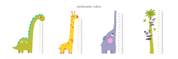 卡通动物测量尺