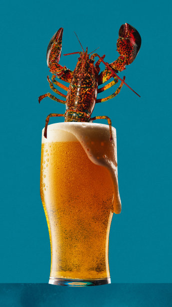 龙虾啤酒海报