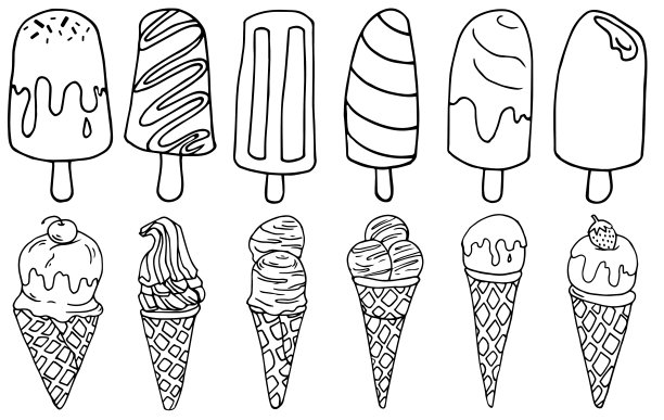 儿童绘画 冰淇淋