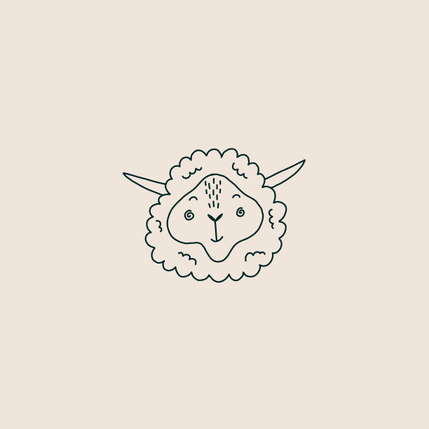 可爱小羊logo设计