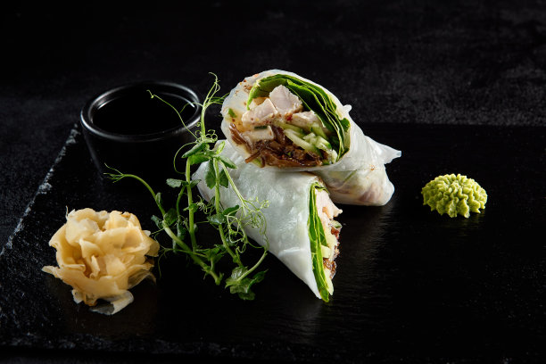 清新,午餐,食品