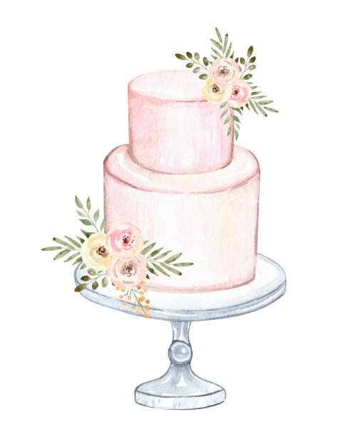 蓝粉色婚礼设计图
