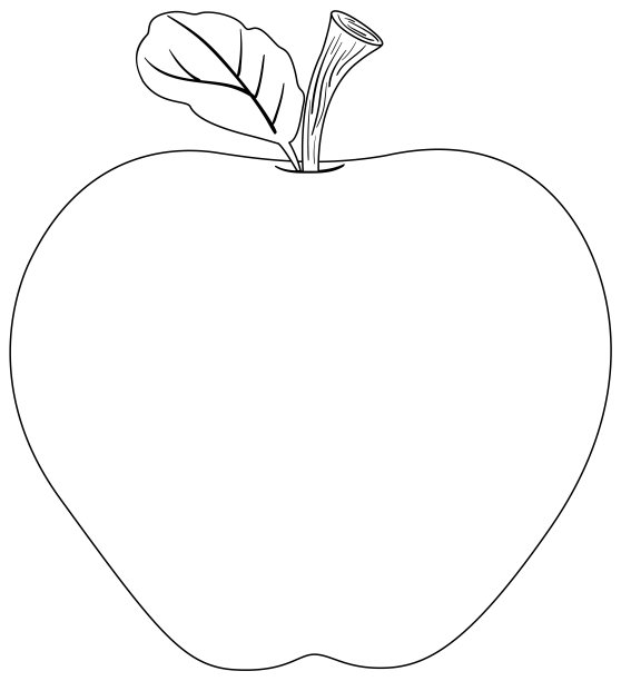 苹果矢量简笔绘图