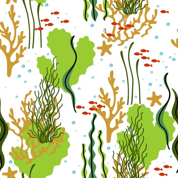 水生植物,深的,海洋生命
