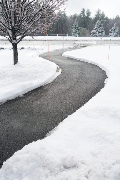 风雪中的行人