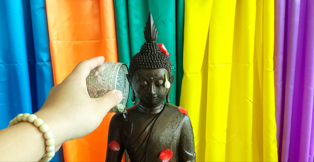 传统,湿,窗帘