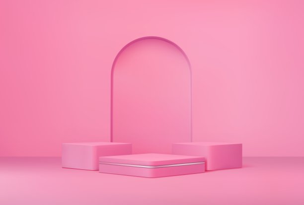 粉色空间背景海报