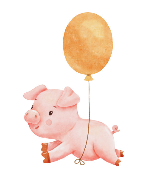 可爱卡通小猪气球