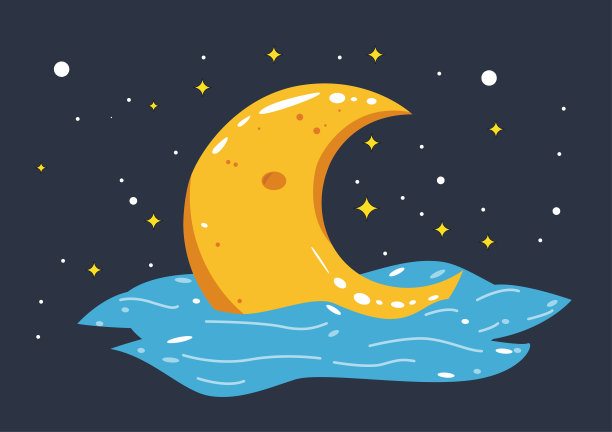 月光意境山水插图
