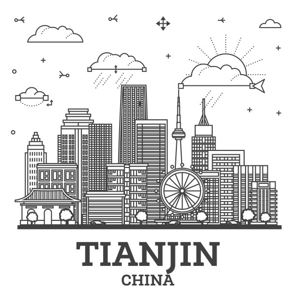 天津线描