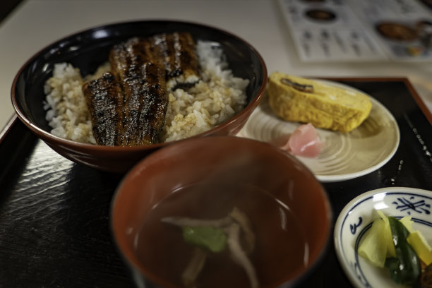 鳗鱼饭美食食材日式背景素材