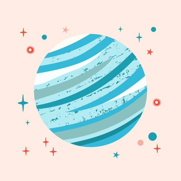 蓝色星球logo星空标志设计