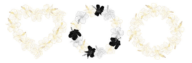 绿黄渐变圆形几何花纹图案