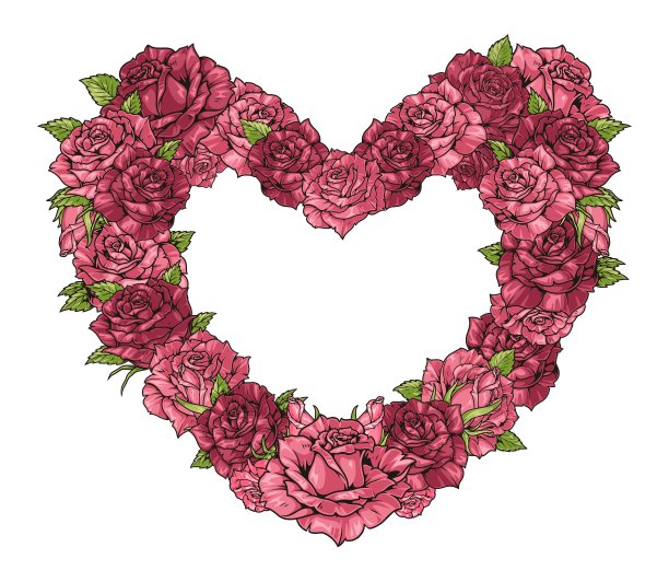 红玫瑰logo爱心logo