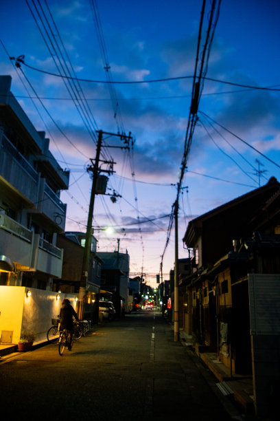 日本大阪清晨城市景观