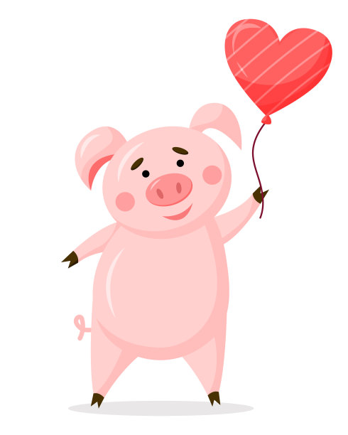 可爱卡通小猪气球