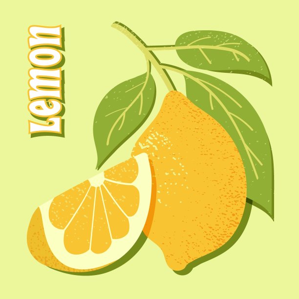 柠檬 黄色 海报 绿色