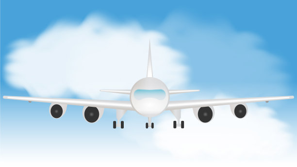 航空飞行路线插图设计