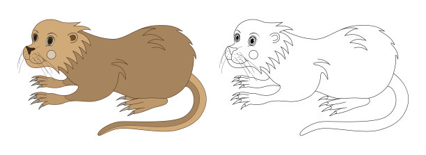 简笔画老鼠logo