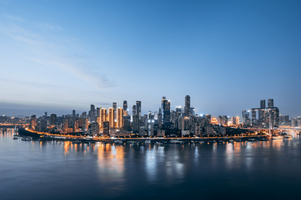 重庆渝中半岛夜景全景