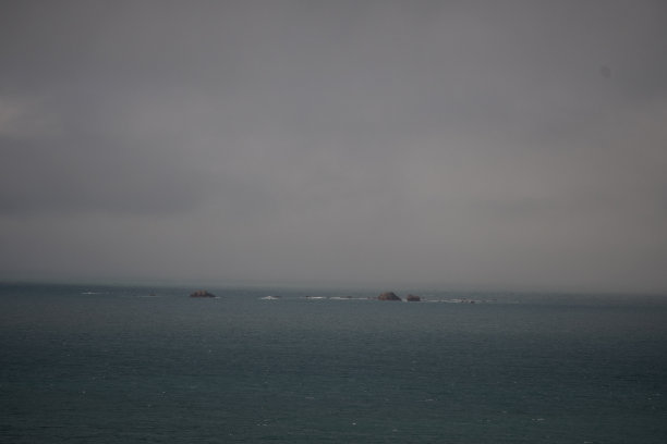 浪花海浪灯塔太阳船舶