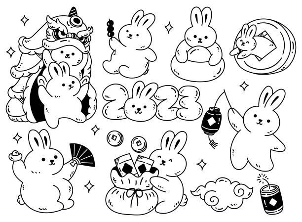 2023兔子插画