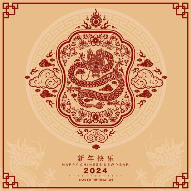 中国风传统新年喜庆梅花装饰背景