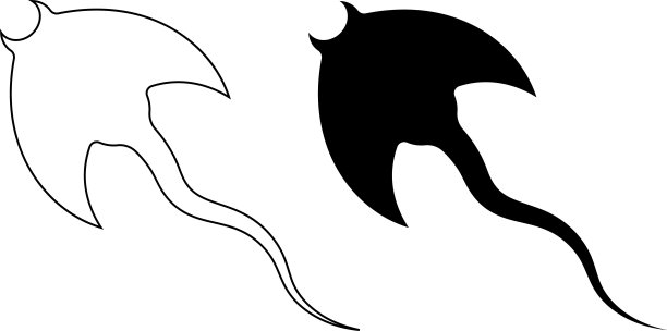 热带鱼logo设计,标志设计