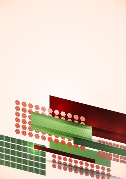 红色方块背景模板创意设计插图