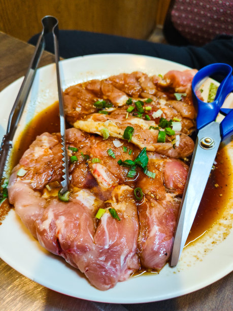 格子烤肉,烤的,韩国食物