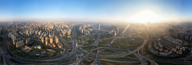长沙城市地标航拍全景