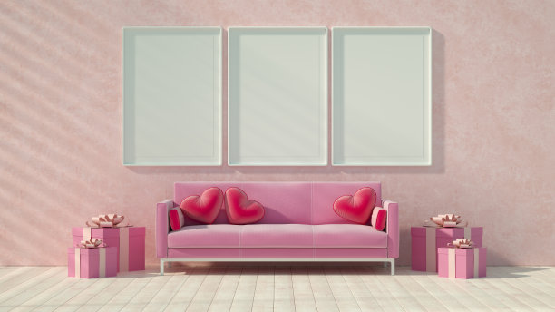 艺术墙布壁纸沙发背景效果图
