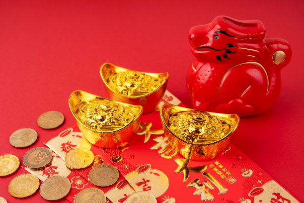 新年红金中国龙