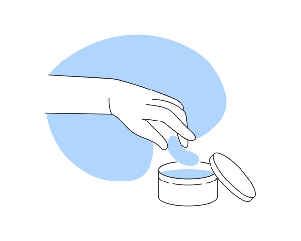 矢量插图简约生活用品镜子